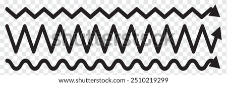 Long arrow vector icon. Black horizontal double arrow. Vector 10 Eps.