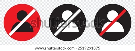 Ban isolated icon, blocked linear icon, block outline vector icon with editable stroke. EPS 10.