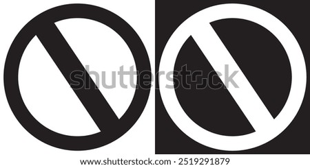 Ban isolated icon, blocked linear icon, block outline vector icon with editable stroke. EPS 10.