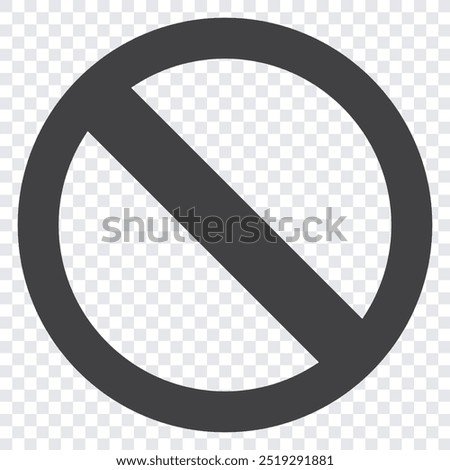 Ban isolated icon, blocked linear icon, block outline vector icon with editable stroke. EPS 10.