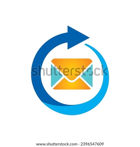 email message reply vector logo