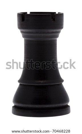 Chess Piece Rook In Front Of White Background With Clipping Path Stock ...