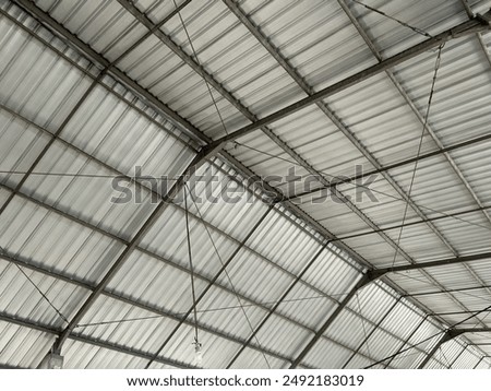 Similar – Image, Stock Photo Gap with steel girder in the brick facade of the old Heyne factory in Offenbach am Main in Hesse