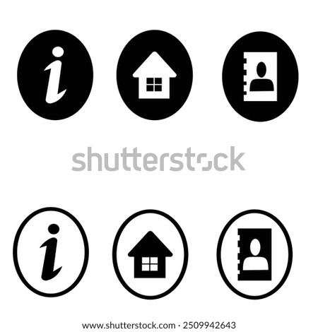 Popular social network symbols, social media logo icons collection and house logo icons.