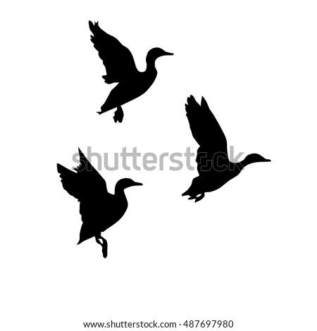 Flying Duck Silhouette | Free download on ClipArtMag