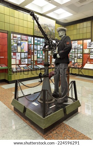 MOSCOW, RUSSIA - JUN 22, 2012: Central Museum of the border troops, the interior and exhibits, nobody