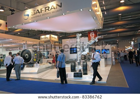 MOSCOW, RUSSIA - AUG 17:  The stand of the company Safran at the International Aviation and Space salon MAKS. Aug, 17, 2011 at Zhukovsky, Russia