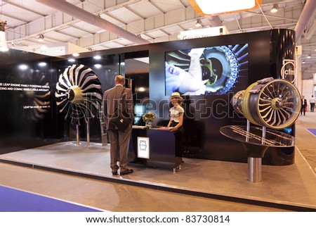 MOSCOW, RUSSIA - AUG 17:  The stand of the company CFM International at the International Aviation and Space salon MAKS on Aug, 17, 2011 at Zhukovsky, Russia