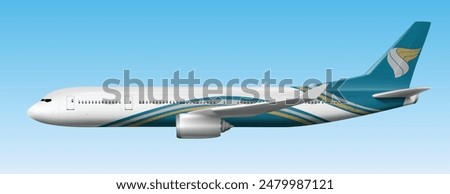 icon logo sign symbol side air jet liner fly sky blue cloudy cloud view plane icon Arab art design vector Boeing visa wing trip pilot Asia holiday cargo Abu Dhabi Muscat city Doha Qatar Saudi Oman