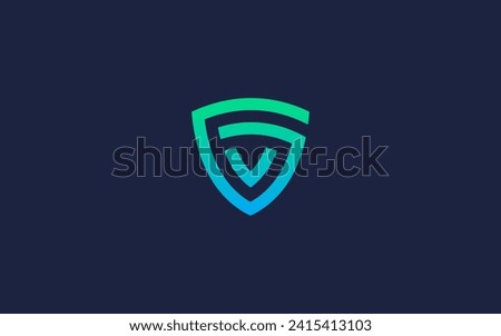 letter gv shield logo icon design vector design template inspiration
