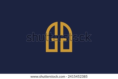 letter gg with gate logo icon design vector design template inspiration