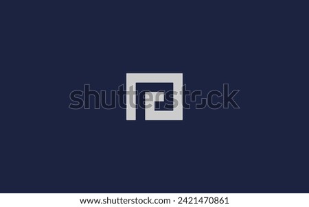 letter p with square logo icon design vector design template inspiration