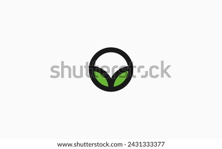 letter o with leaves logo icon design vector design template inspiration