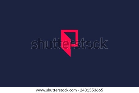 letter p with door logo icon design vector design template inspiration