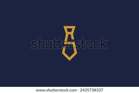 letter s with tie logo icon design vector design template inspiration