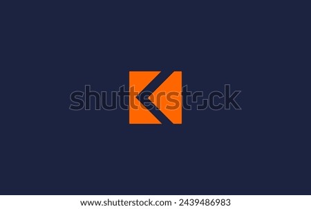 letter k with square logo icon design vector design template inspiration