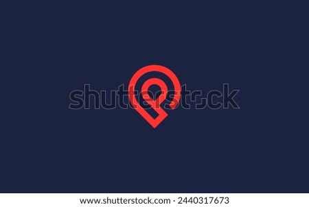 letter p with location logo icon design vector design template inspiration