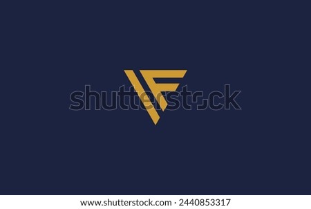 letter vf with triangle logo icon design vector design template inspiration