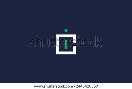 letter ci with square logo icon design vector design template inspiration