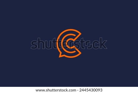 letter c with chat logo icon design vector design template inspiration