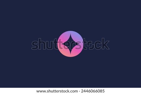 letter o with star logo icon design vector design template inspiration