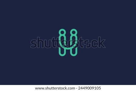 letter h with people logo icon design vector design template inspiration