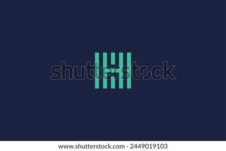 letter h with square logo icon design vector design template inspiration