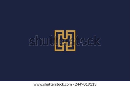 letter h with square logo icon design vector design template inspiration