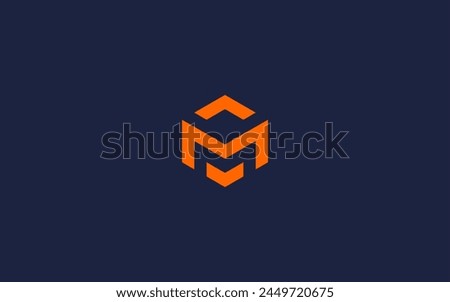 letter m with hexagon logo icon design vector design template inspiration