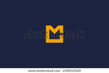 letter mc with square logo icon design vector design template inspiration