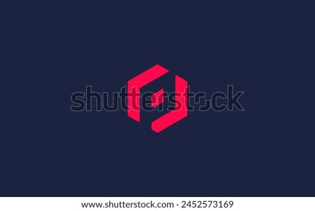 letter fp with hexagon logo icon design vector design template inspiration