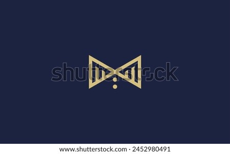 letter mm with bow tie logo icon design vector design template inspiration