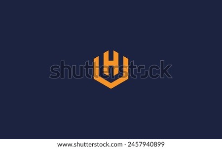 letter vh with hexagon logo icon design vector design template inspiration