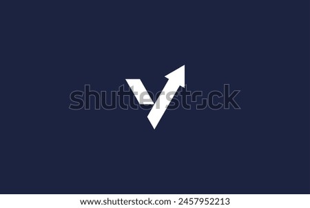 letter v with arrow logo icon design vector design template inspiration