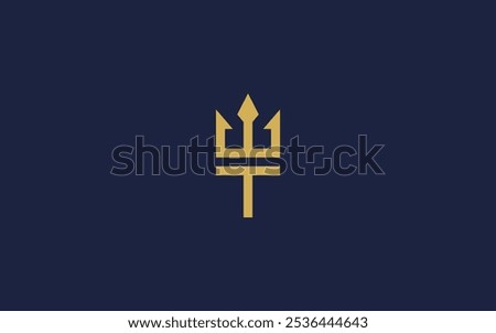 letter t with trident logo icon design vector design template inspiration