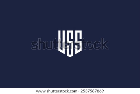 Letter uss shield logo icon design vector design template inspiration