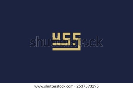 Letter uss square logo icon design vector design template inspiration