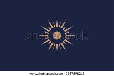 Letter o with sun logo icon design vector design template inspiration