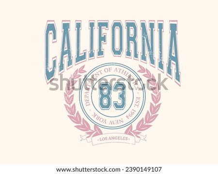 California college slogan vector illustration for t-shirt and other uses