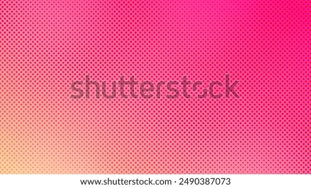 Halftone background with dots. Red pop art pattern in comic style. Colorful dot texture. Vector illustration