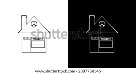 house of freedom and peace vector logo