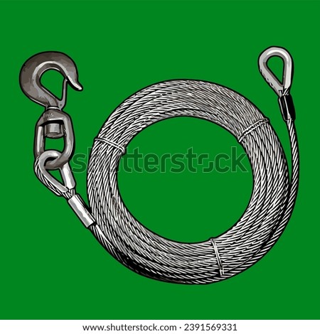 wire rope sling vector template