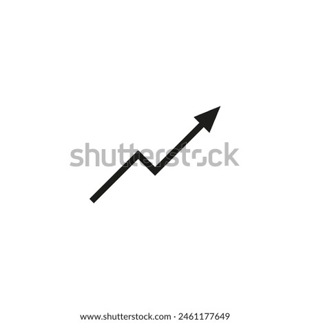 Growth arrow graph. Vector illustration.