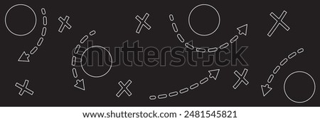 football tactics icon, game success strategy. vector illustration