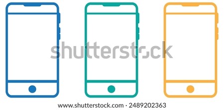 phone vector with blank white screen isolated on white background. eps 10