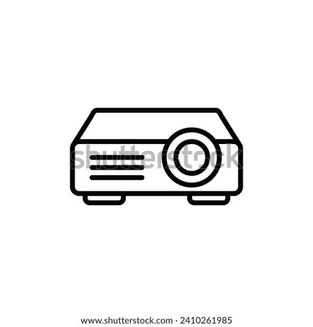 Projector vector line icon illustration.