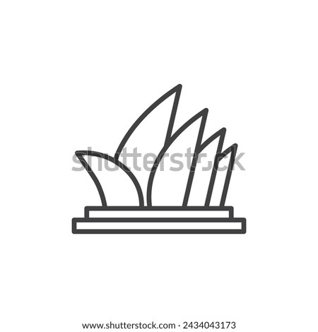 Sydney Opera House Vector Line Icon illustration.