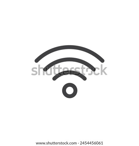 Internet Access Icon Set. Wifi Wave Vector Symbol.