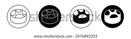 Drum steelpan vector icon symbol in flat style.