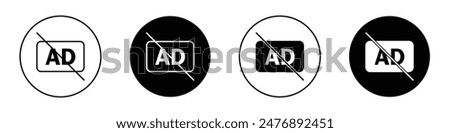 No audio description vector icon symbol in flat style.